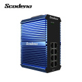 Scodeno Design de moda XBlue Series 8*10/10/1000 Gigabit Base-T gerenciado Din-Rail Industrial Poe Ethernet Switch